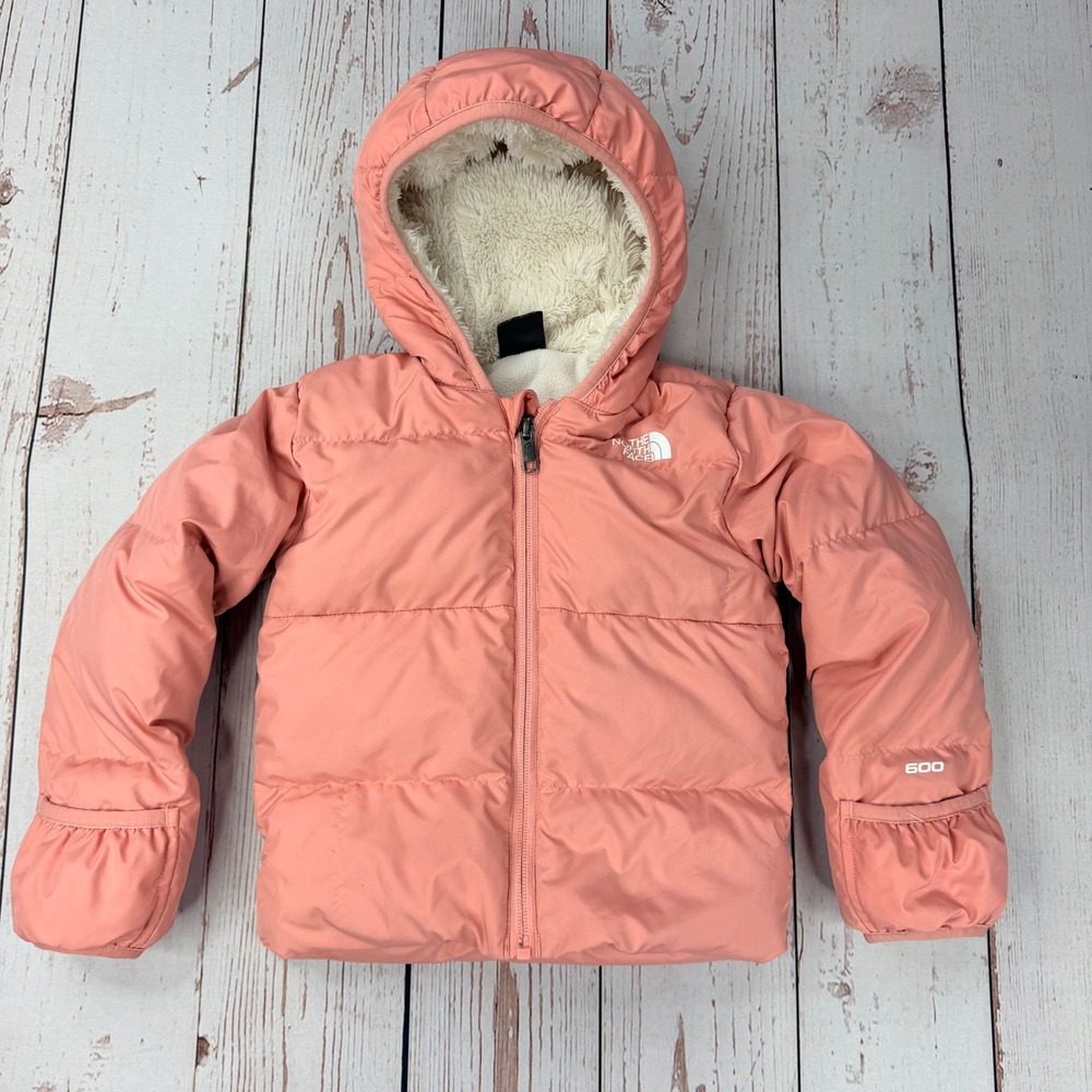 The North Face Moondoggy 600 Down Puffer Jacket Peach Pink 18-24M NF0A7UM4